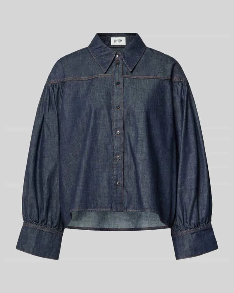 Drykorn Relaxed Fit Jeansbluse Modell 'SELENI Dunkelblau