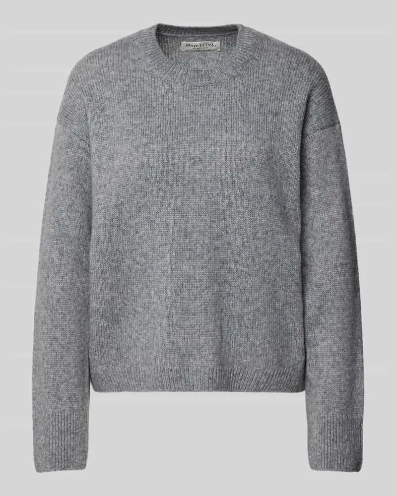 Marc O'Polo Loose Fit Strickpullover aus Schurwoll-Mix Mittelgrau
