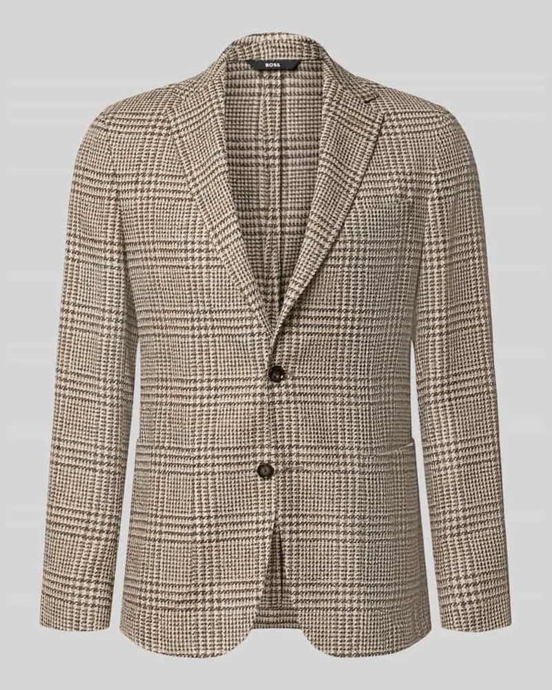 HUGO BOSS Slim Fit Sakko aus Schurwoll-Mix Modell 'C-Hanry-263 Beige
