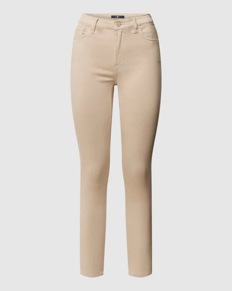 7 for all mankind Skinny Fit Stoffhose mit Stretch-Anteil Beige