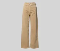 Wide Leg Cordhose aus Baumwoll-Mix