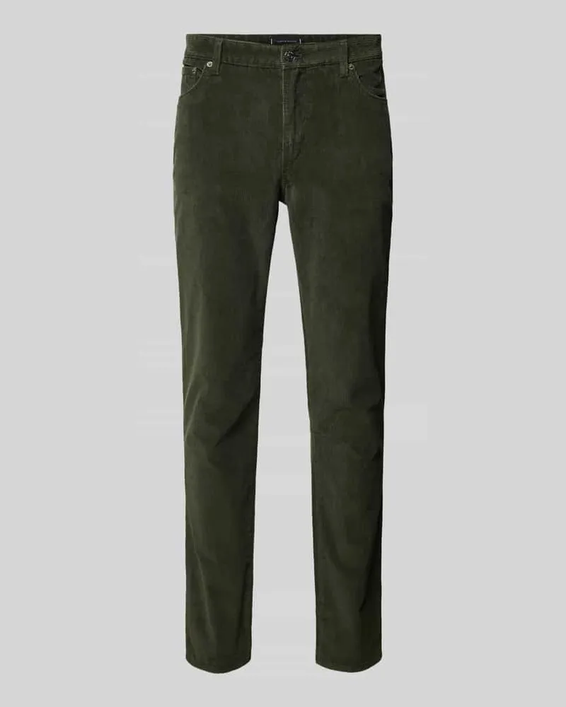Tommy Hilfiger Straight Leg Cordhose im 5-Pocket-Design Modell 'DENTON Oliv