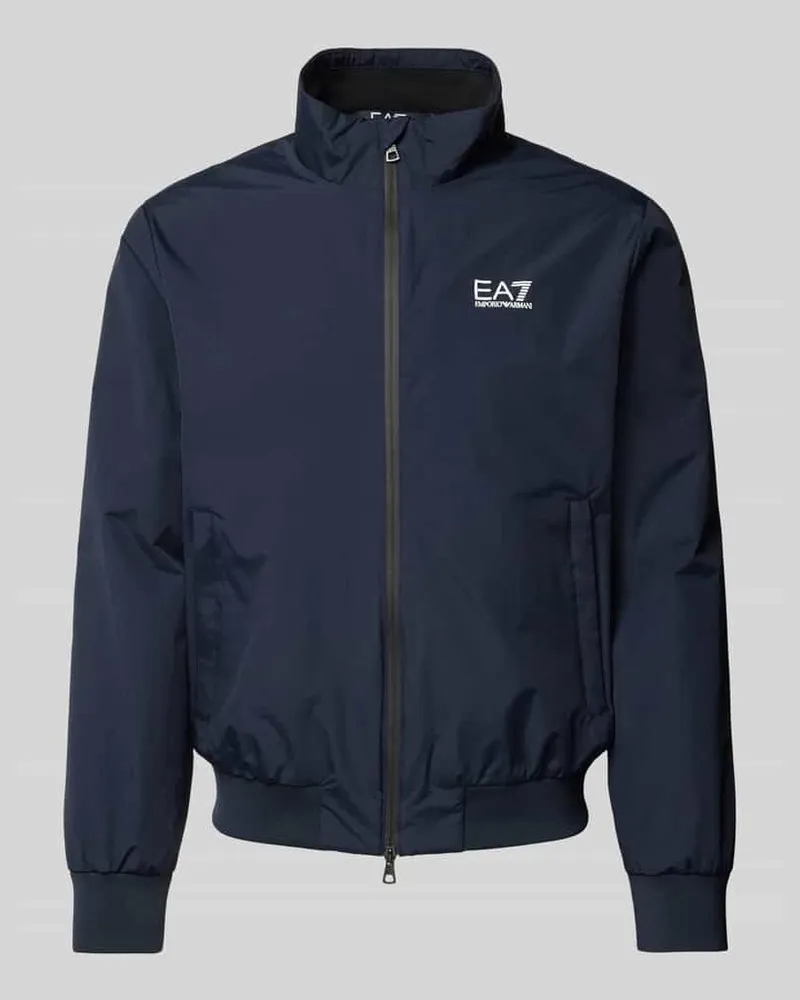 EA7 Bomberjacke mit Label-Print Marine