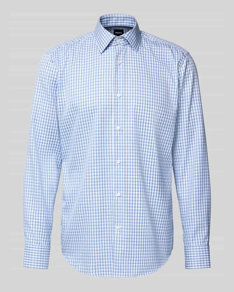 HUGO BOSS Regular Fit Businesshemd aus reiner Baumwolle Modell 'JOE Bleu