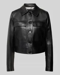 HUGO BOSS Lederjacke aus echtem Leder Modell 'Sadenia Black