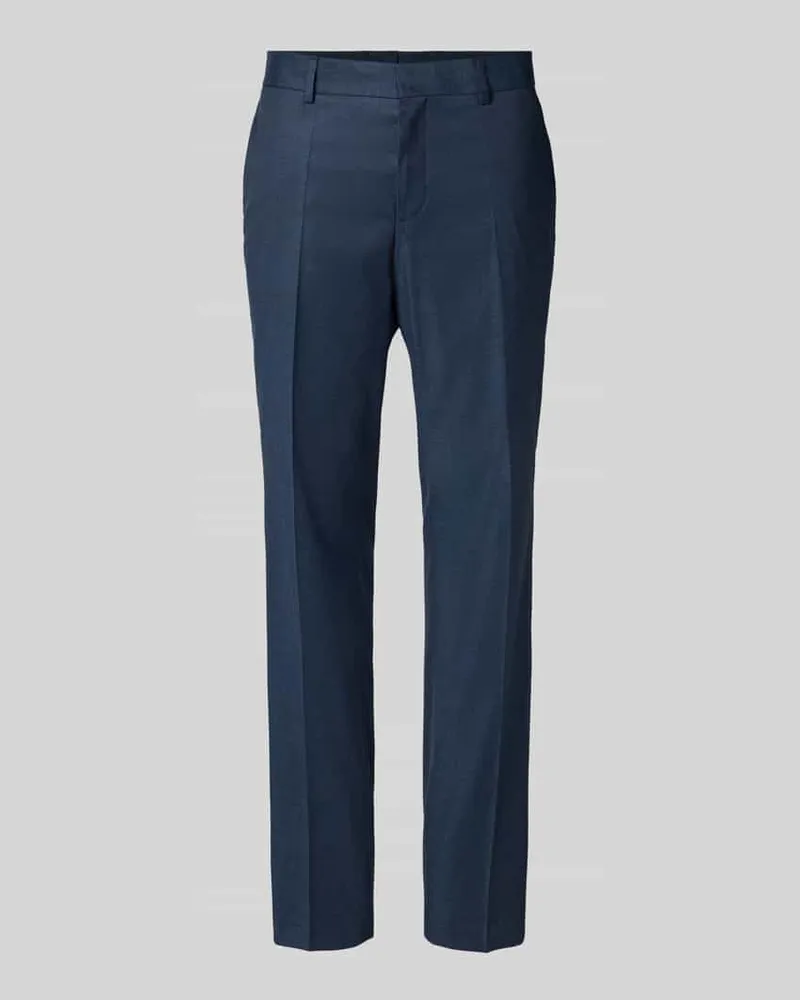 HUGO BOSS Regular Fit Anzughose mit Bügelfalten Modell 'Genius Marine