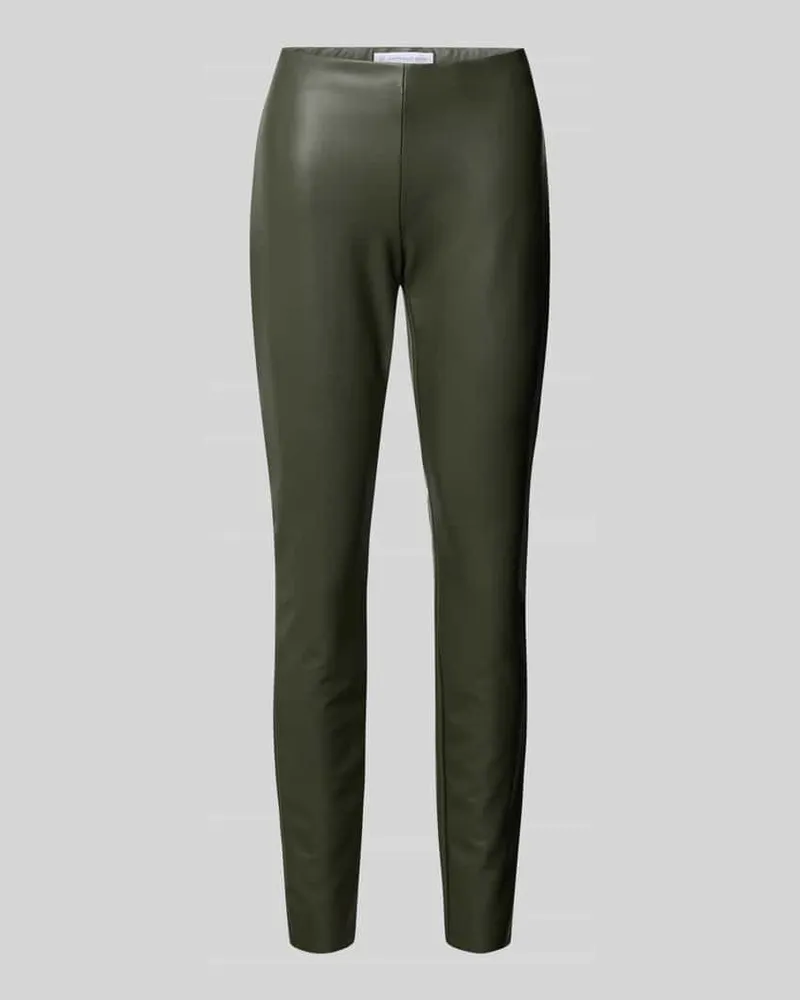 RAFFAELLO ROSSI  Skinny Fit Hose in Leder-Optik Modell 'RESA Oliv