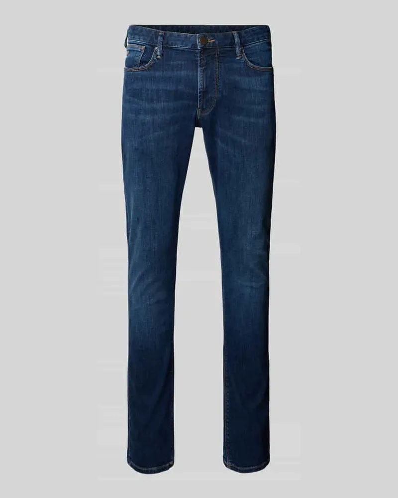 Emporio Armani Jeans mit Eingrifftaschen und Label-Detail Jeansblau