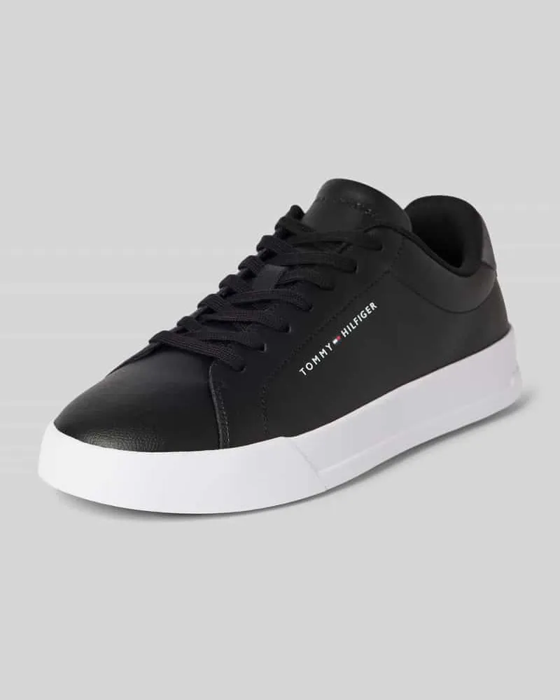 Tommy Hilfiger Sneaker aus Leder Modell 'COURT Black