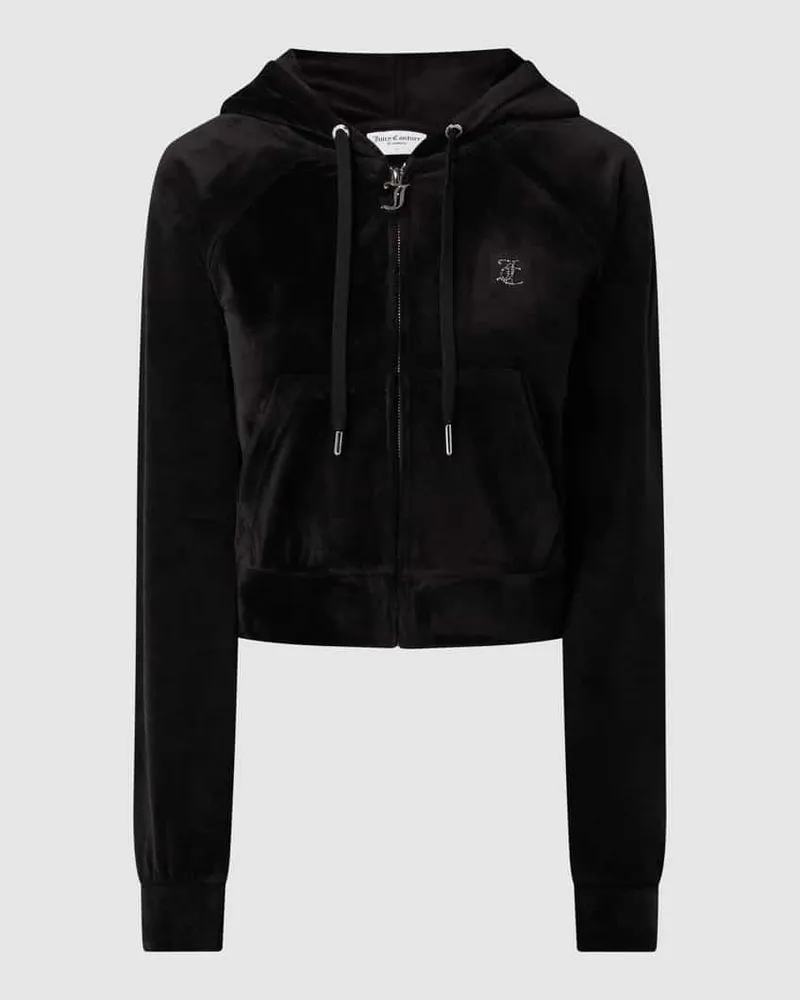 Juicy Couture Sweatjacke mit Kapuze Modell 'MADISON Black