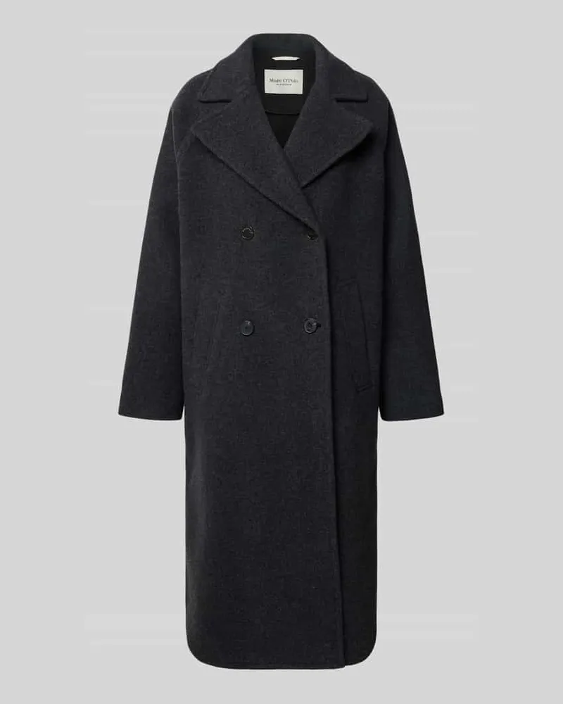 Marc O'Polo Oversized Wollmantel mit Reverskragen Anthrazit