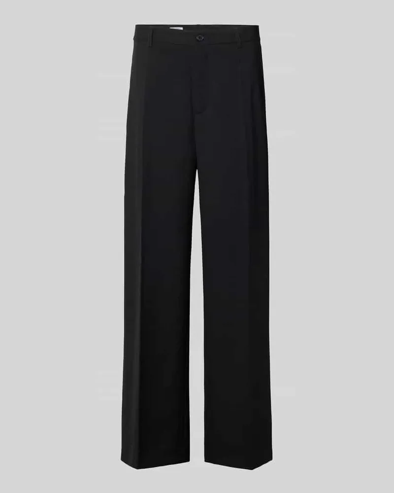 Filippa K Relaxed Fit Stoffhose aus Woll-Mix Black