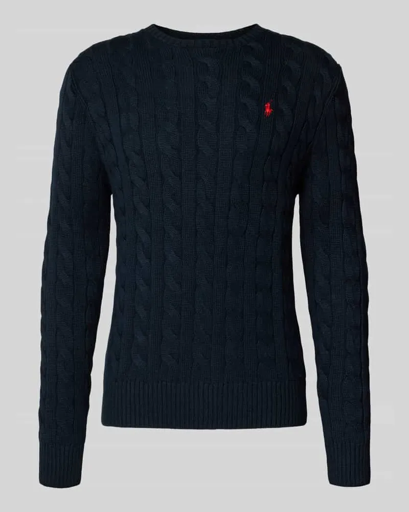 Ralph Lauren Strickpullover mit Label-Stitching Marine