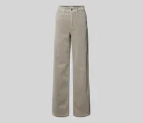 Wide Leg Cordhose aus Baumwoll-Mix