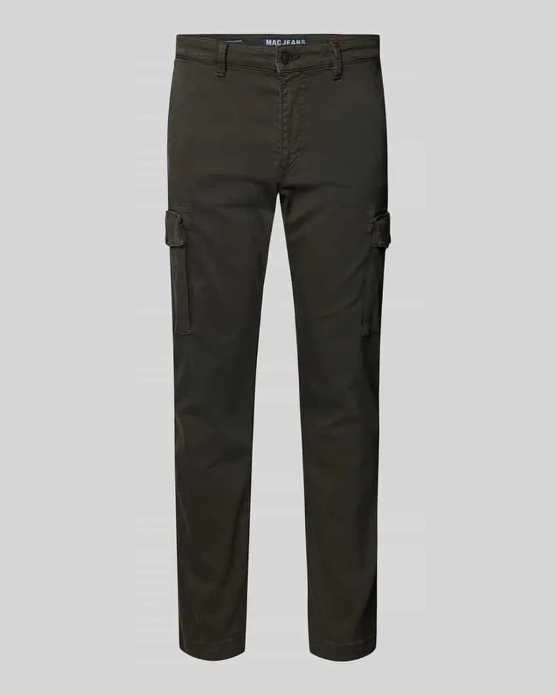 MAC Jeans Tapered Fit Cargohose mit Gürtelschlaufen Modell 'Driver Oliv