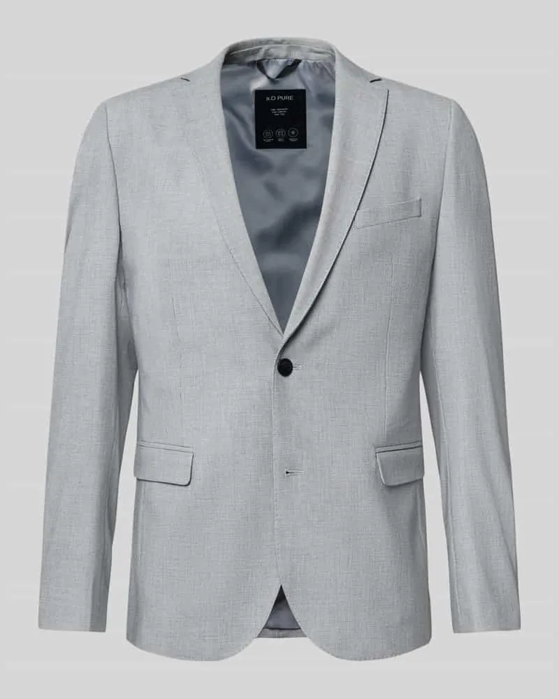 S.Oliver Slim Fit Sakko mit Viskose-Anteil Hellgrau