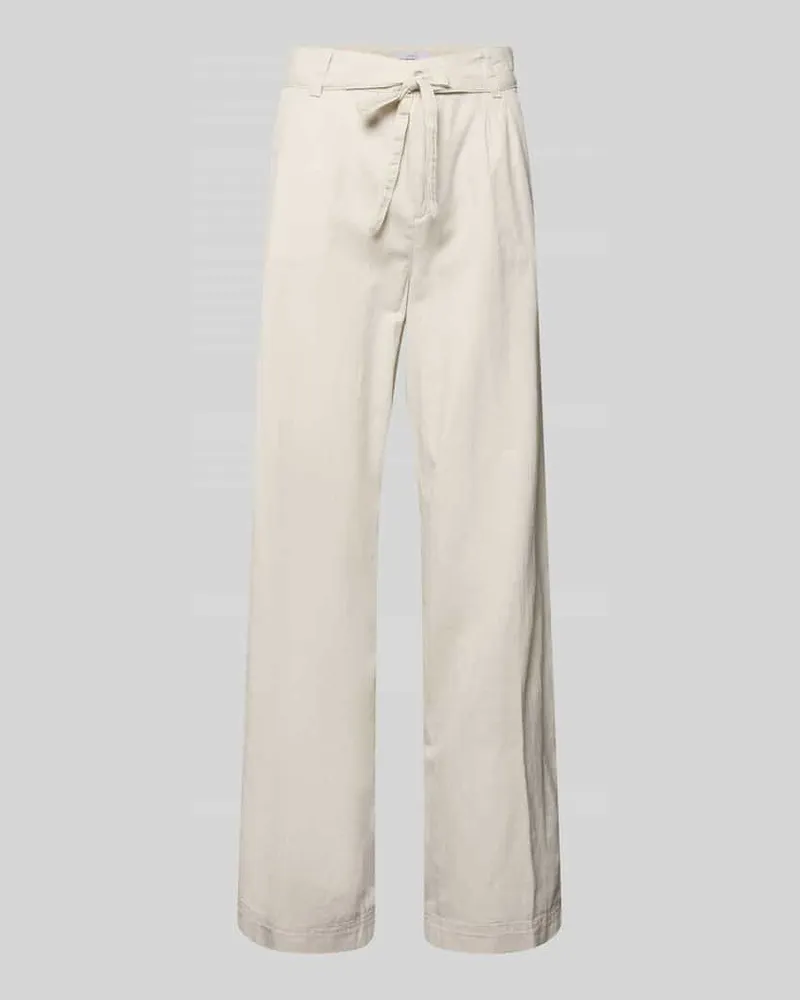 ANGELS  Wide Fit Stoffhose mit Bügelfalten Modell 'Livia Beige