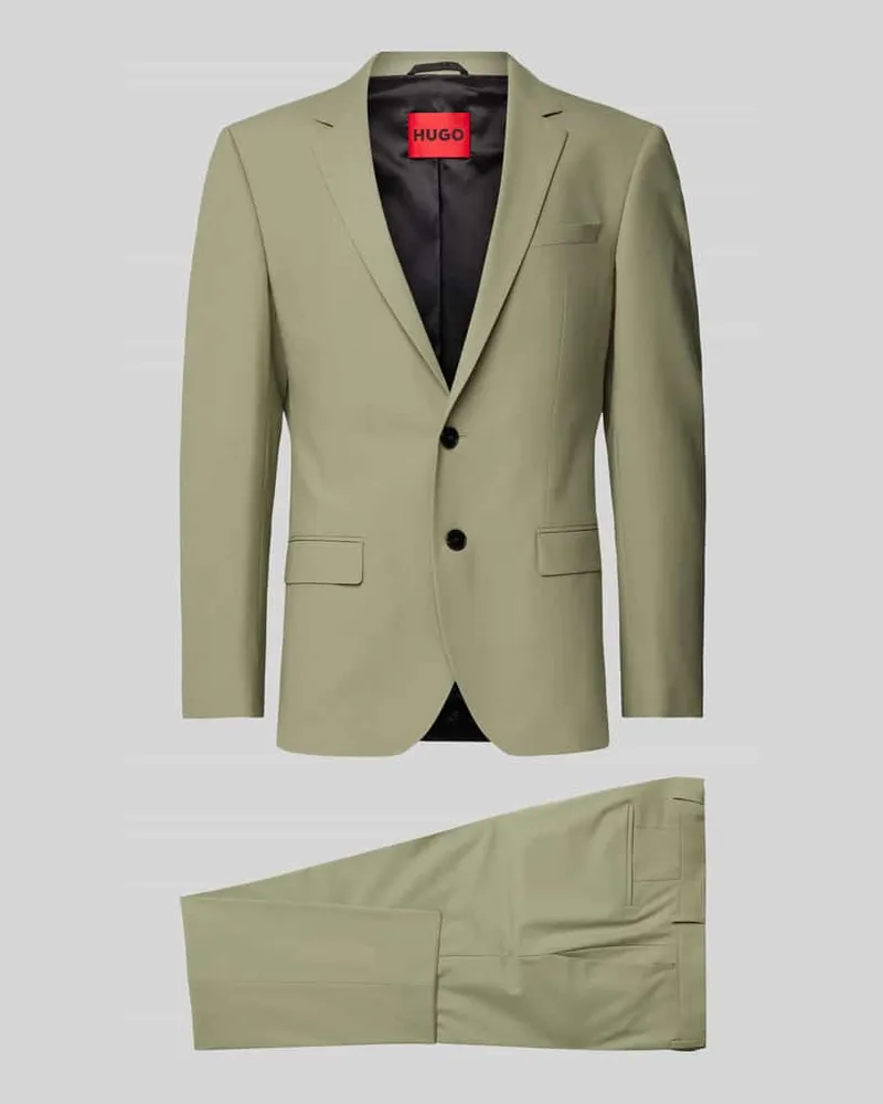 HUGO BOSS Anzug mit Reverskragen Modell 'Arti/Hesten Khaki
