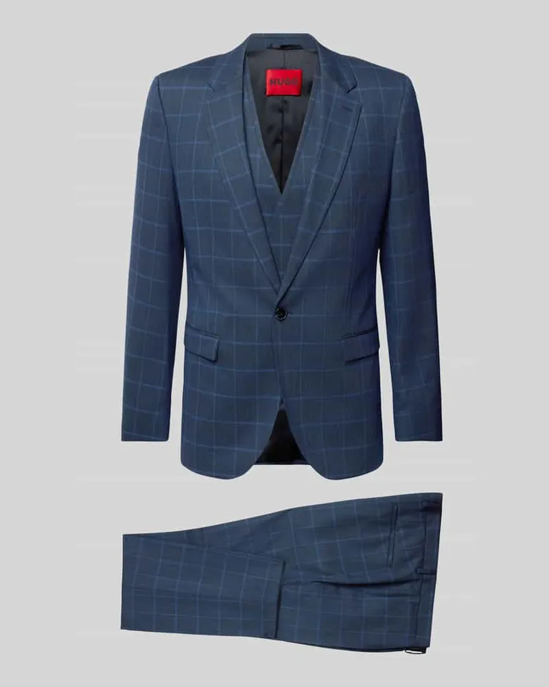 HUGO BOSS Anzug mit Weste Modell 'Arti/Hesten Marine