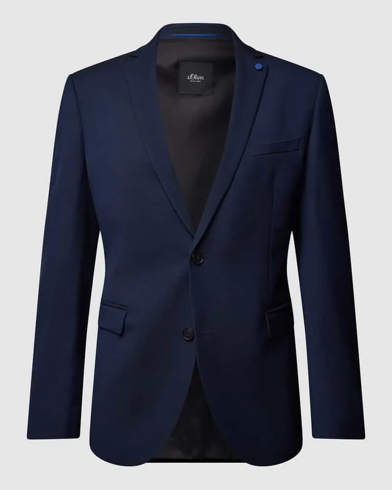 S.Oliver Slim Fit Sakko mit Reverskragen Marine