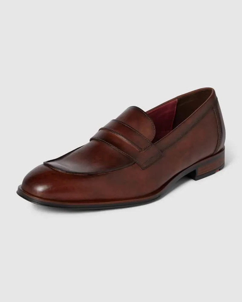 Lloyd Penny Loafer mit flachem Absatz Modell 'SAGRES Mittelbraun