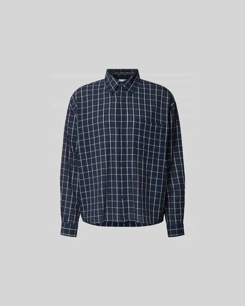 Won Hundred Relaxed Fit Freizeithemd mit Brusttasche Dunkelblau