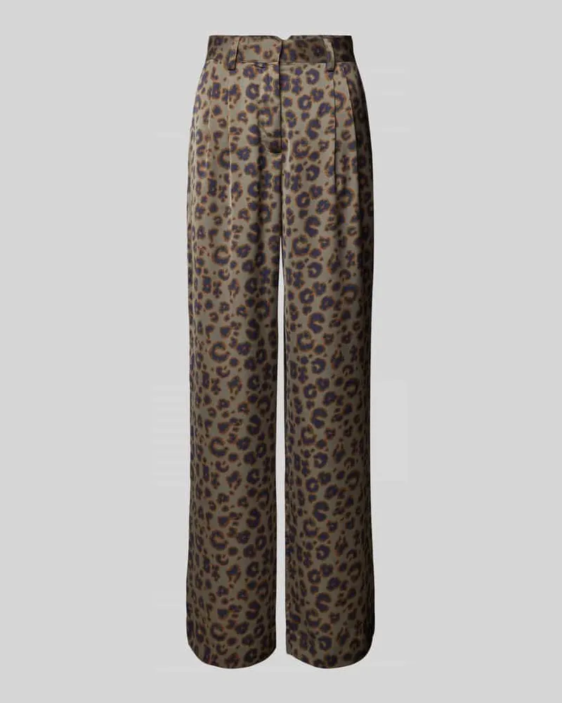 ba&sh Straight Leg Stoffhose mit Bundfalten Modell 'BLOY Khaki
