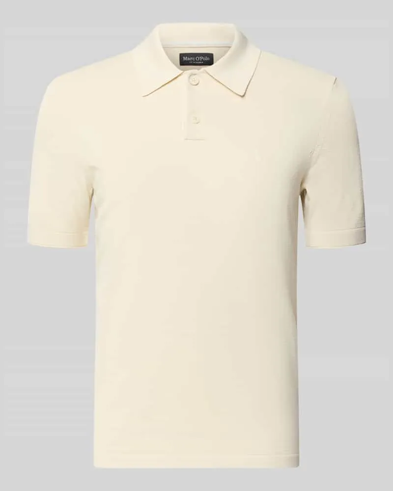 Marc O'Polo Regular Fit Poloshirt aus reiner Baumwolle Offwhite