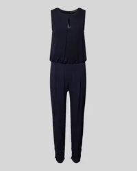 Vera Mont Jumpsuit mit Strasssteinbesatz Dunkelblau