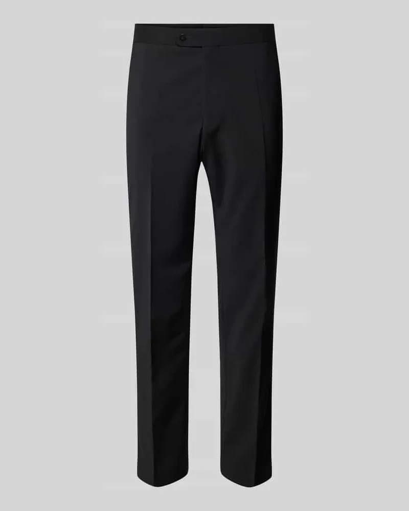 Wilvorst Regular Fit Anzughose aus reiner Wolle Black