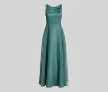 Abendkleid mit floralem Zierbesatz