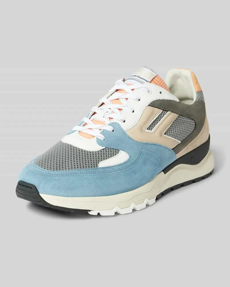 Floris van Bommel Sneaker mit Label-Patch Modell 'De Treener Blau