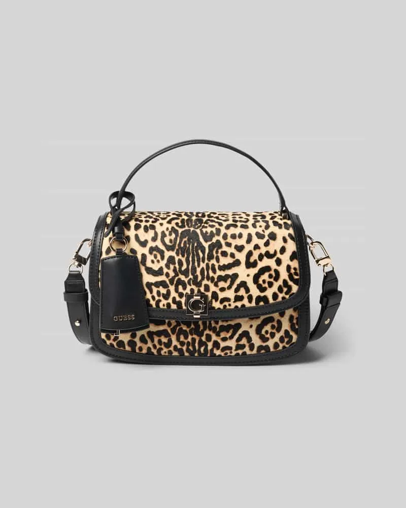 Guess Crossbody Bag aus echtem Rindsleder Modell 'Audrey Black