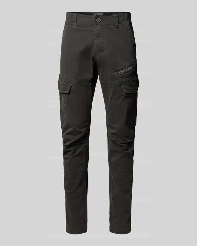 PME Legend Cargohose mit Label-Detail und Pattentaschen Modell 'Nordrop Anthrazit