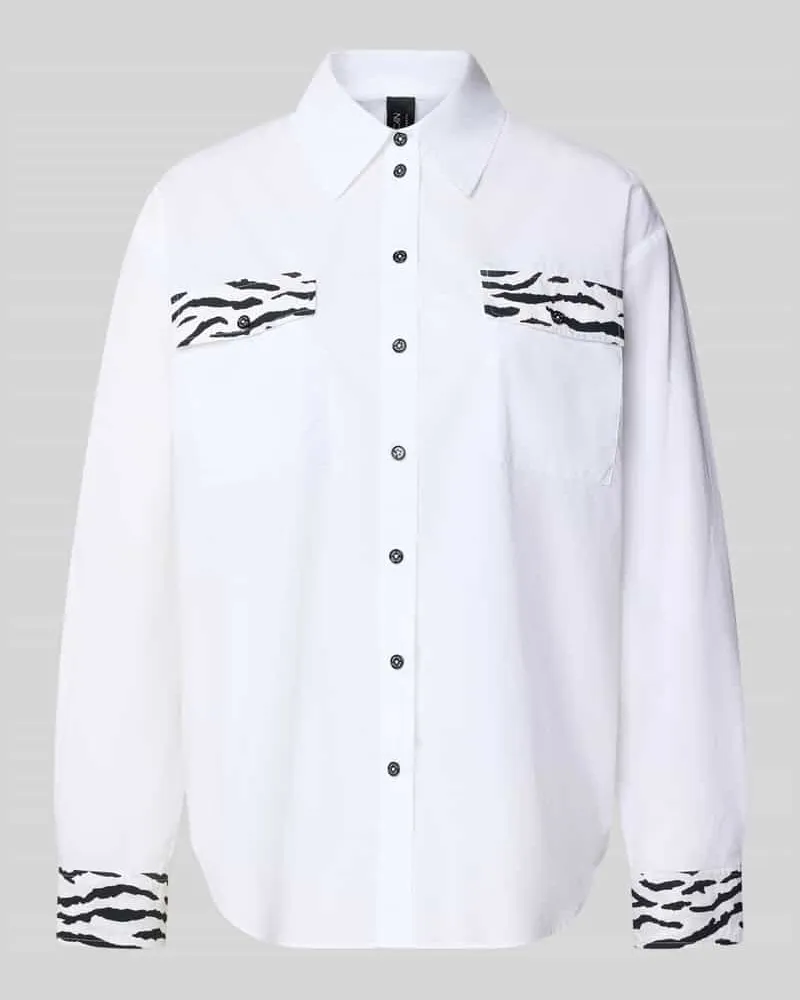 Marc Cain Hemdbluse mit Knopfleiste Weiss