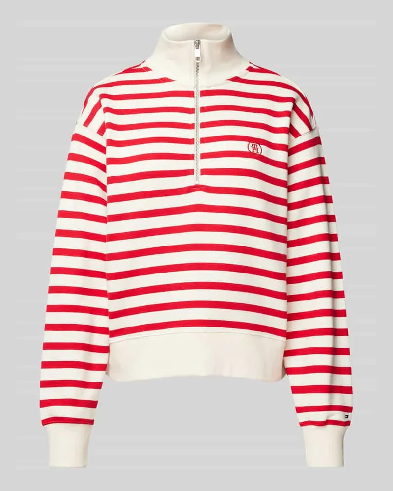 Tommy Hilfiger Sweatshirt mit Streifenmuster Modell 'BRETON Rot