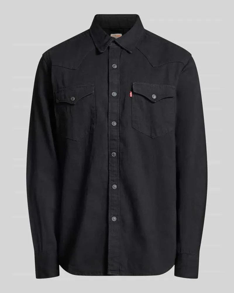 Levi's Regular Fit Jeanshemd aus reiner Baumwolle Modell 'BARSTOW WESTERN STANDARD Black