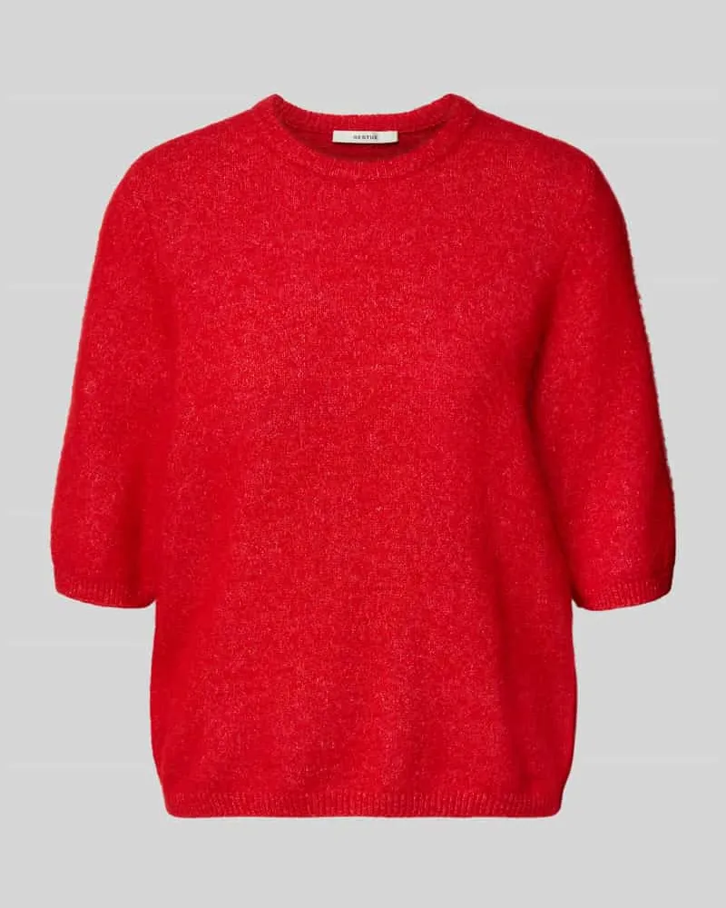 Gestuz Relaxed Fit T-Shirt aus Alpaka-Mix Modell 'Alpha Rot