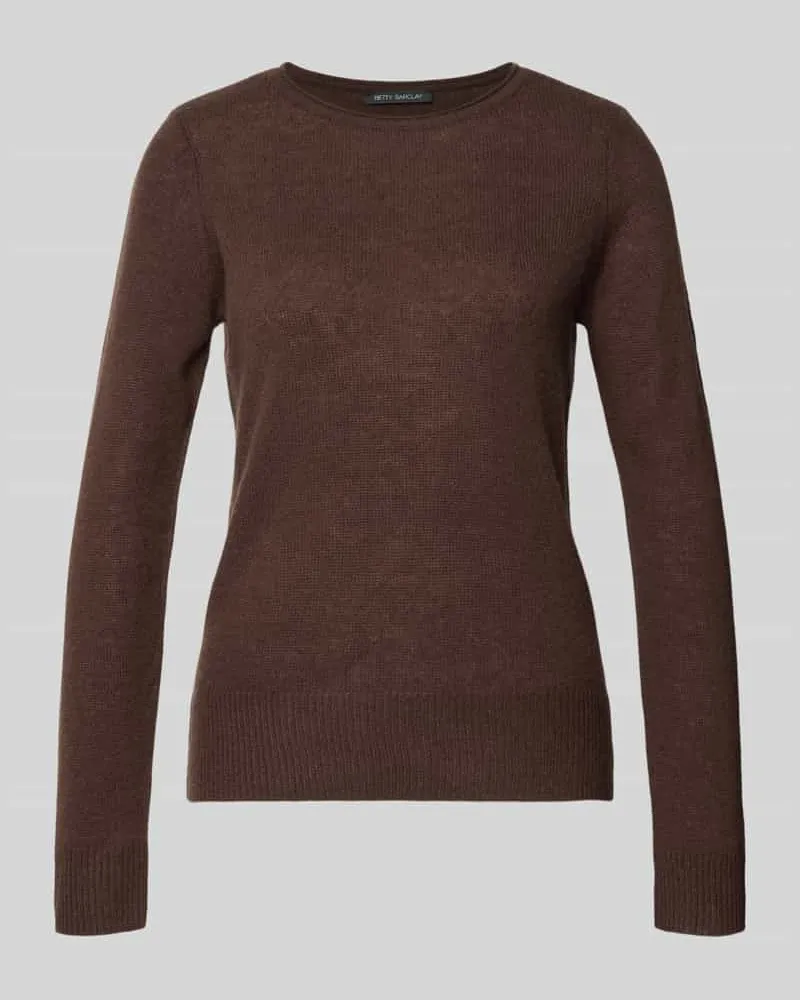 Betty Barclay Strickpullover aus Kaschmir Dunkelbraun