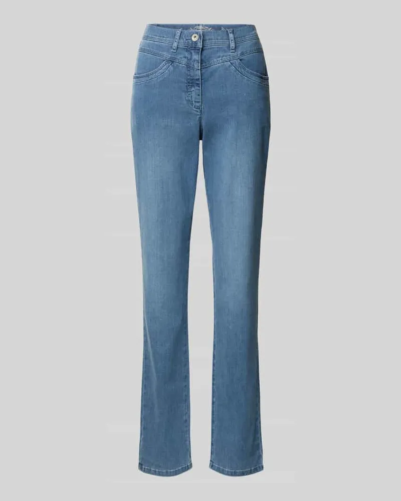 Brax Jeans mit Eingrifftaschen Modell 'Laura New Denim Blau