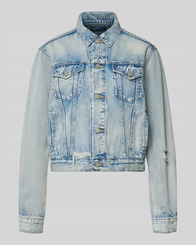Ralph Lauren Regular Fit Jacke in Denim-Optik Modell 'Classic Hellblau