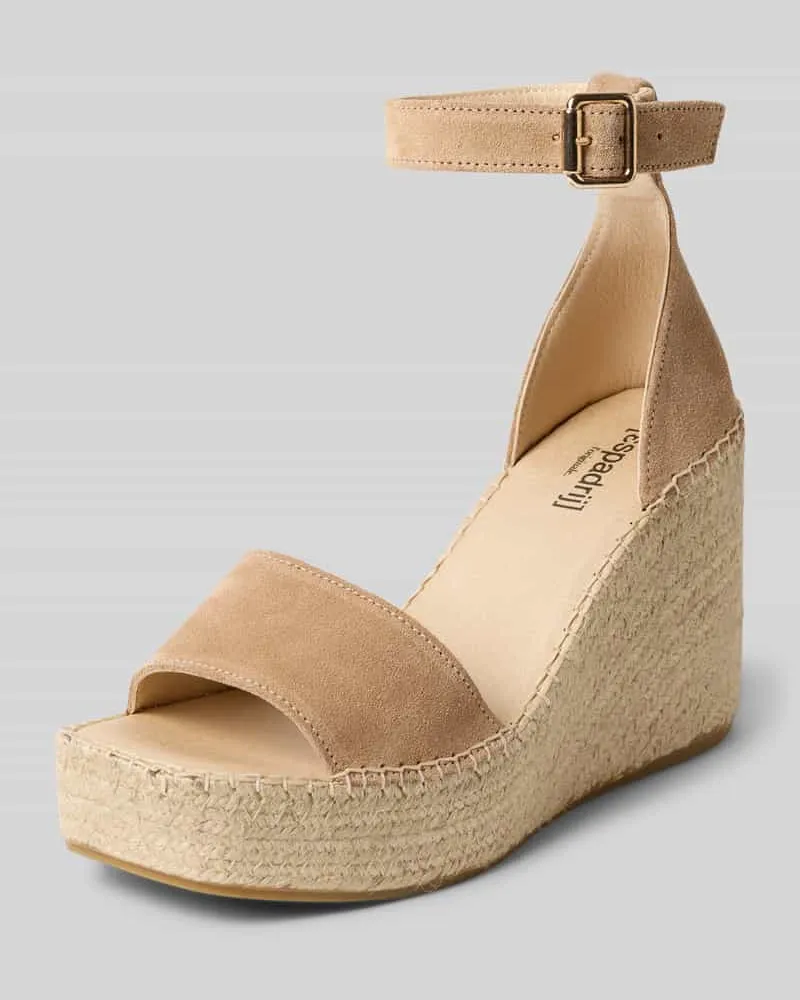 Espadrij Sandalette mit Keilabsatz Modell 'DIJON Beige