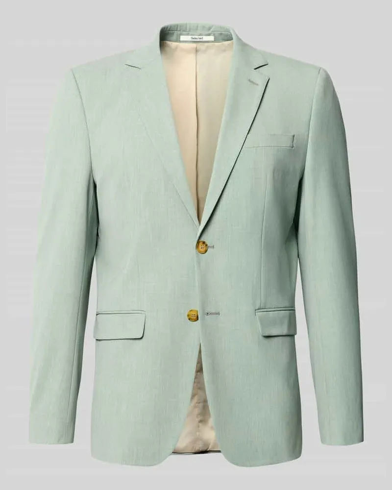 Selected Homme Slim Fit Sakko mit Viskose-Anteil Modell 'LIAM Hellgruen