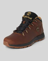 Timberland Schnürboots aus Leder mit Label-Details Modell 'Sprint Trekker Mittelbraun