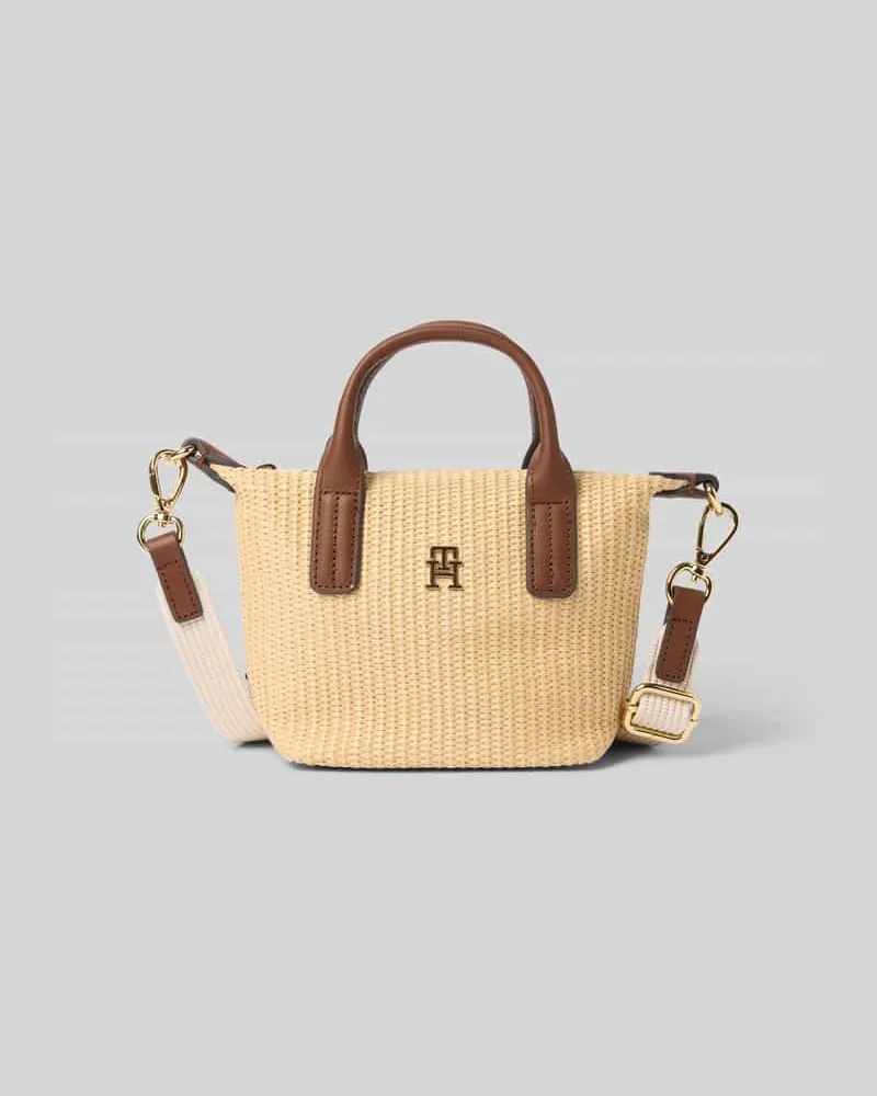 Tommy Hilfiger Henkeltasche mit Flechtoptik Sand