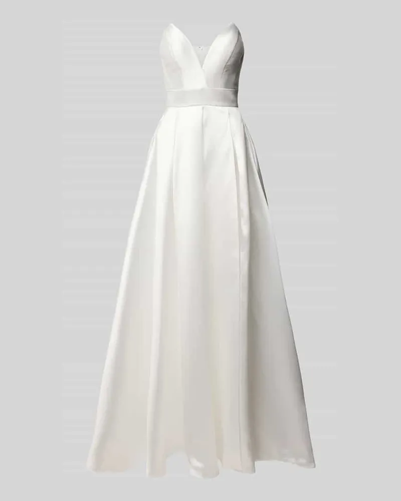 LUXUAR Off-Shoulder-Brautkleid mit Herz-Ausschnitt Offwhite