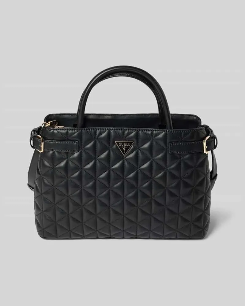 Guess Handtasche mit Steppnähten Modell 'PAISLEIGH GIRLFRIEND Black