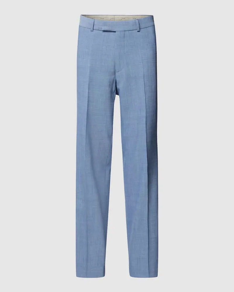 Carl Gross Regular Fit Bundfaltenhose mit Woll-Anteil Modell 'Sendrik Blau
