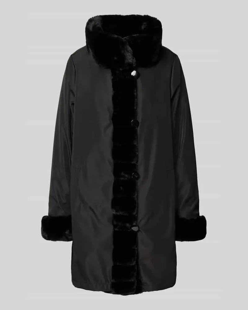 PETITE M. Jacke in Überlänge Black