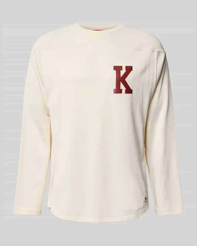 Kenzo Regular Fit Longsleeve aus Viskose-Mix Ecru
